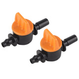 50pcs Drip Irrigation Valve 4/7mm Outer Diameter 6mm/0.2in Drip Irrigation Switching Valve for Irrigation System