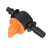 50pcs Drip Irrigation Valve 4/7mm Outer Diameter 6mm/0.2in Drip Irrigation Switching Valve for Irrigation System