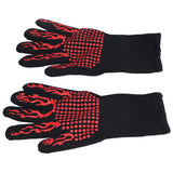 800 ℃ Heat Resistant Gloves Washable Insulation Fireproof Gloves for Outdoor BBQ Grilling - Rear View