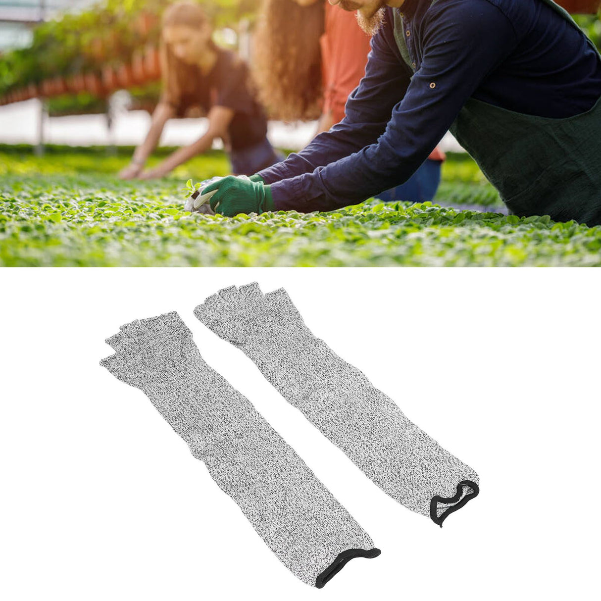 Arm Guard 45cm Tear Resistance Anti Cutting Level 5 Protection Safety Protective Sleeves for Garden Kitchen