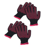 2 Pairs Cut Resistant Gloves Kitchen Gardening Safety Protection Tool for Wood CarvingPink 25cm - Top-Down View