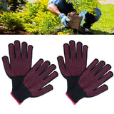 2 Pairs Cut Resistant Gloves Kitchen Gardening Safety Protection Tool for Wood CarvingPink 25cm