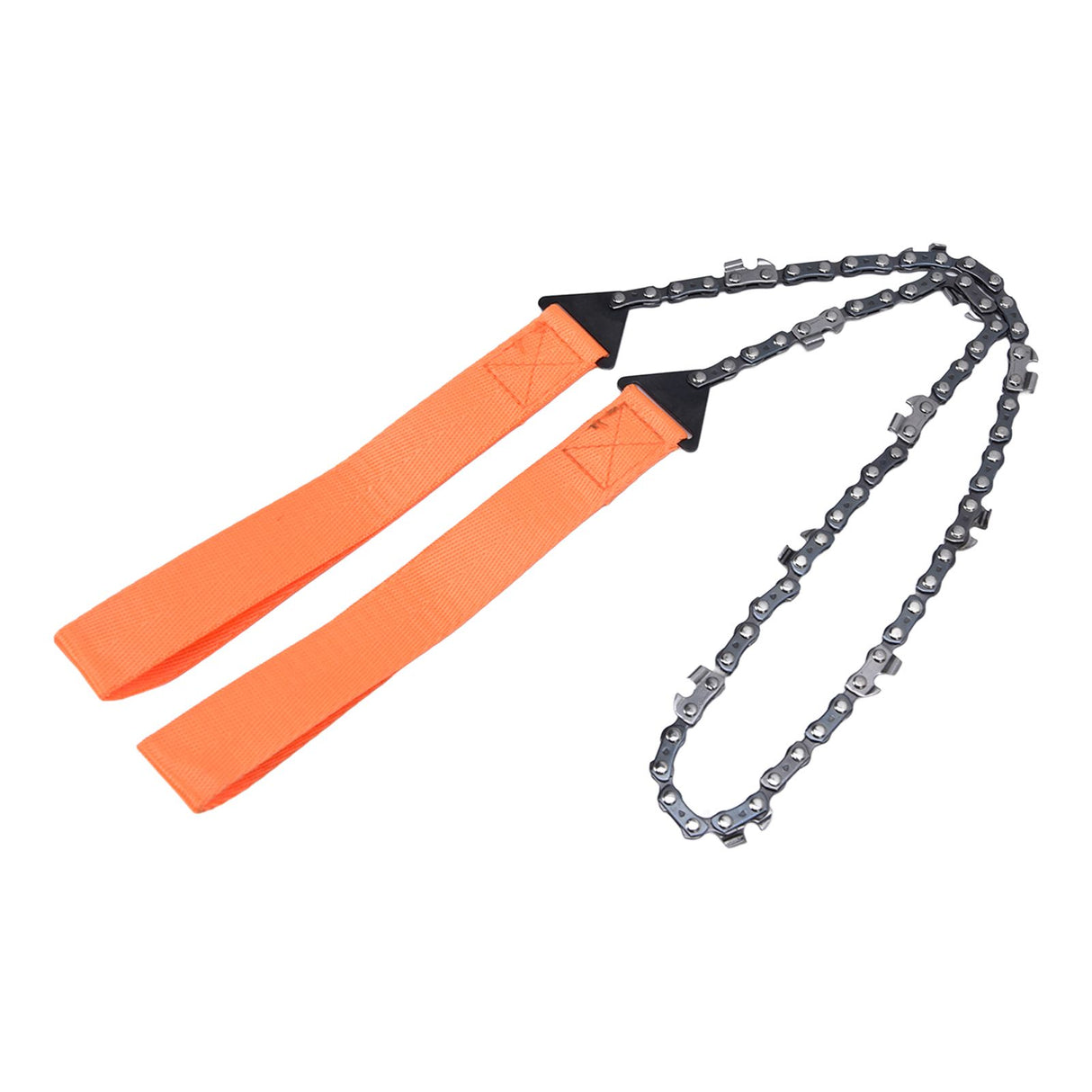 24 Inch Outdoor Pocket Chainsaw Survival Zipper Saw Hand Saw Chain Tool for Wood Cutting Orange