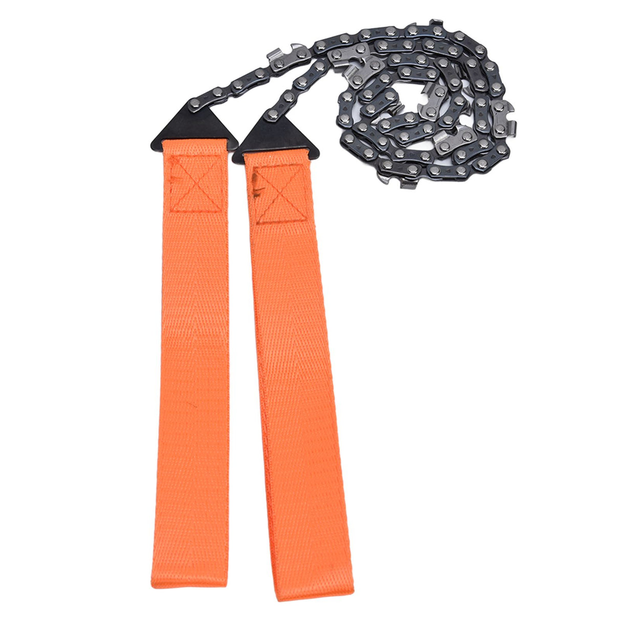 24 Inch Outdoor Pocket Chainsaw Survival Zipper Saw Hand Saw Chain Tool for Wood Cutting Orange
