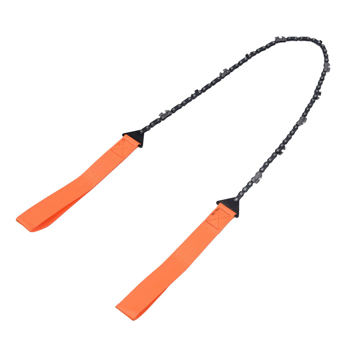24 Inch Outdoor Pocket Chainsaw Survival Zipper Saw Hand Saw Chain Tool for Wood Cutting Orange