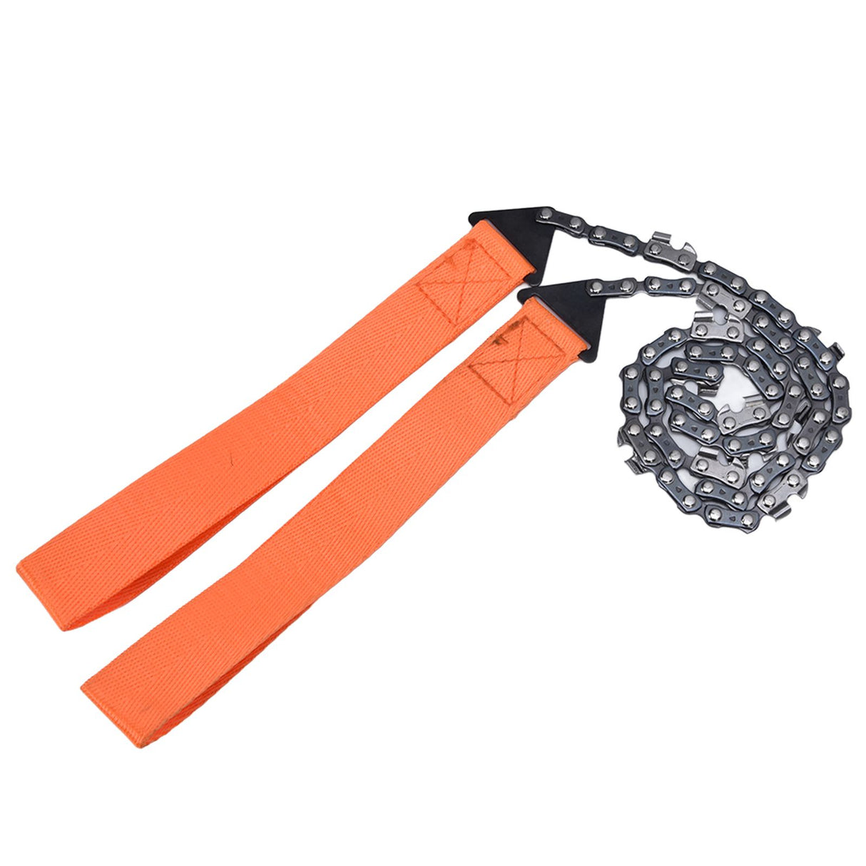 24 Inch Outdoor Pocket Chainsaw Survival Zipper Saw Hand Saw Chain Tool for Wood Cutting Orange