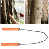 24 Inch Outdoor Pocket Chainsaw Survival Zipper Saw Hand Saw Chain Tool for Wood Cutting Orange - Extra Image