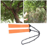 24 Inch Outdoor Pocket Chainsaw Survival Zipper Saw Hand Saw Chain Tool for Wood Cutting Orange - Extra Image