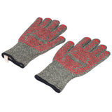 Heat Resistant Gloves Aramid Silicone Cotton BBQ Grill Oven Mitts 500℃ High Temperature Resistance 30cm - Rear View