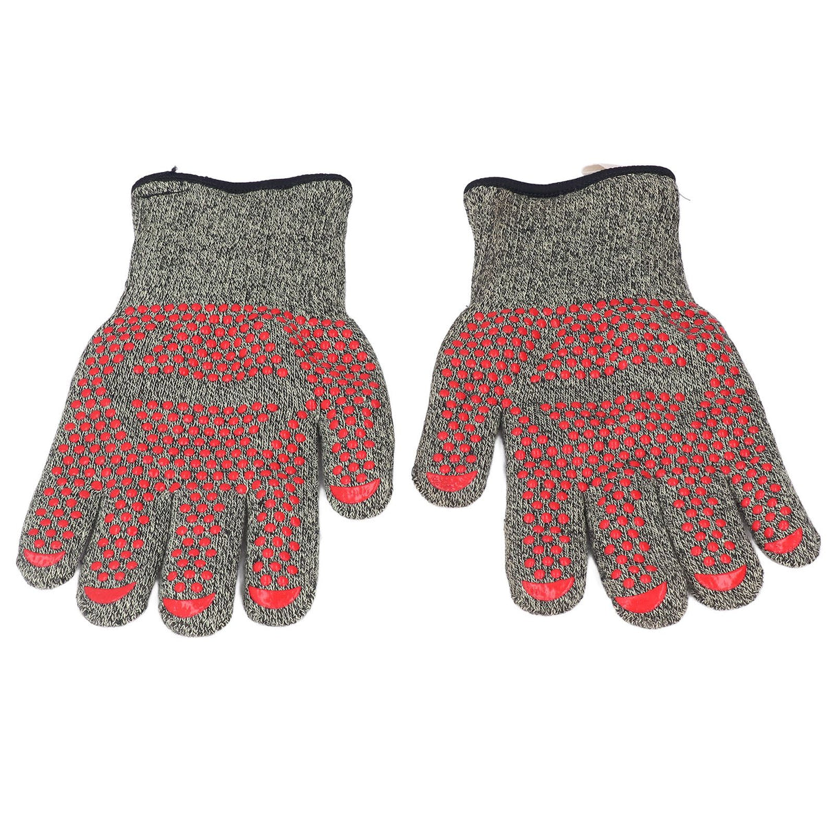 Heat Resistant Gloves Aramid Silicone Cotton BBQ Grill Oven Mitts 500℃ High Temperature Resistance 30cm
