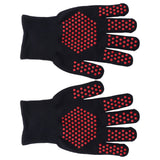 Heat Resistant Gloves 25cm Separate Fingers Hot Proof Mitts Cooking Tool for BBQ Welding - Front View