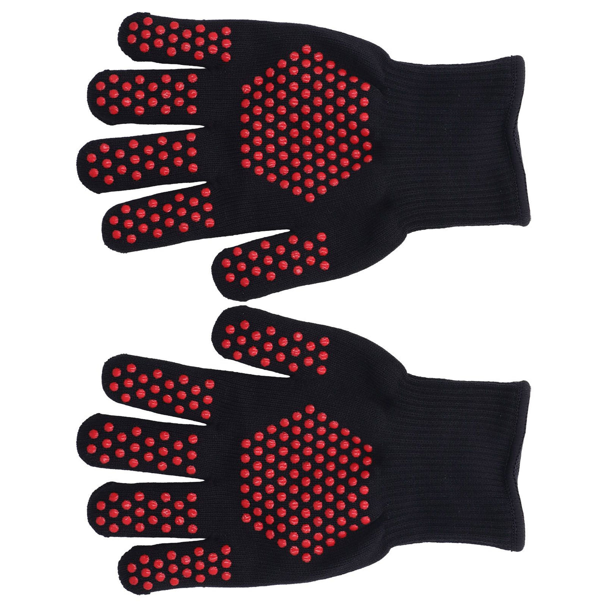 Heat Resistant Gloves 25cm Separate Fingers Hot Proof Mitts Cooking Tool for BBQ Welding