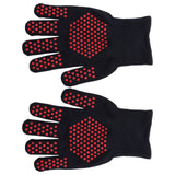 Heat Resistant Gloves 25cm Separate Fingers Hot Proof Mitts Cooking Tool for BBQ Welding - Side View