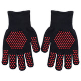 Heat Resistant Gloves 25cm Separate Fingers Hot Proof Mitts Cooking Tool for BBQ Welding