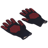 Heat Resistant Gloves 25cm Separate Fingers Hot Proof Mitts Cooking Tool for BBQ Welding