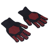 Heat Resistant Gloves 25cm Separate Fingers Hot Proof Mitts Cooking Tool for BBQ Welding