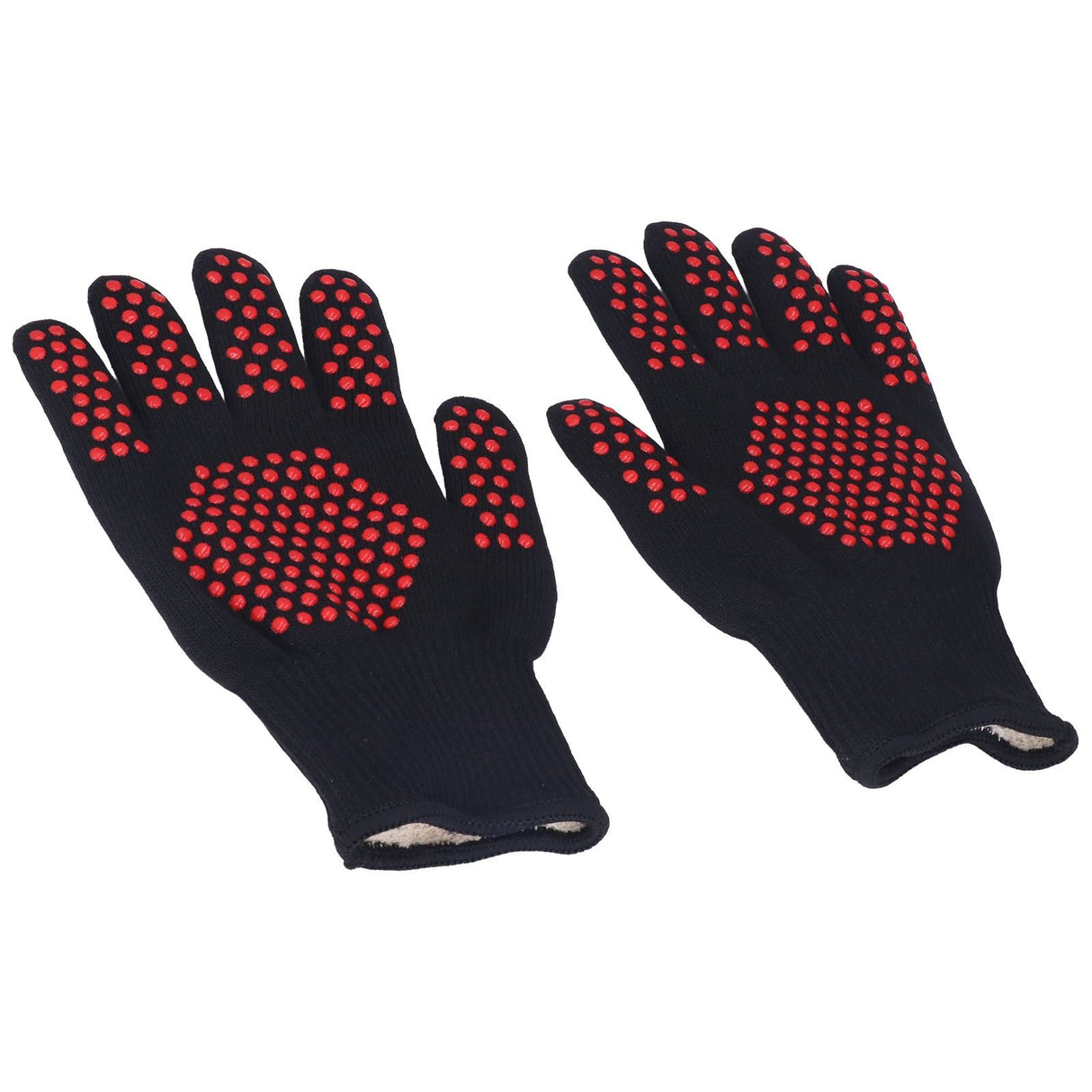Heat Resistant Gloves 25cm Separate Fingers Hot Proof Mitts Cooking Tool for BBQ Welding