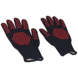 Heat Resistant Gloves 25cm Separate Fingers Hot Proof Mitts Cooking Tool for BBQ Welding - Extra Image