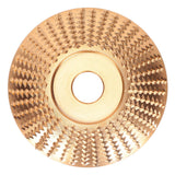 Grinding Wheel High Carbon Steel Saw Disc Quick Clearing Wear Resistant Curved Gold Woodworking Grinder Disc - Front View