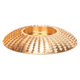 Grinding Wheel High Carbon Steel Saw Disc Quick Clearing Wear Resistant Curved Gold Woodworking Grinder Disc - Side View