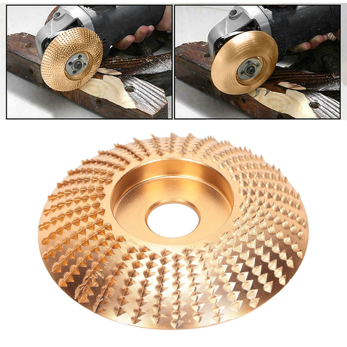 Grinding Wheel High Carbon Steel Saw Disc Quick Clearing Wear Resistant Curved Gold Woodworking Grinder Disc