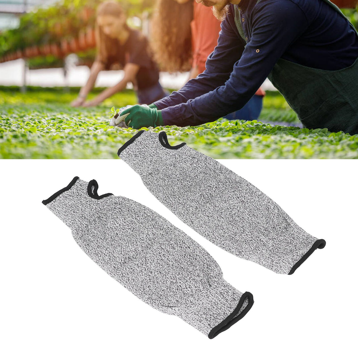 Cut Resistant Arm Sleeves HPPE Protective Safety Arm Guard for Gardening Wood Carving 36cm