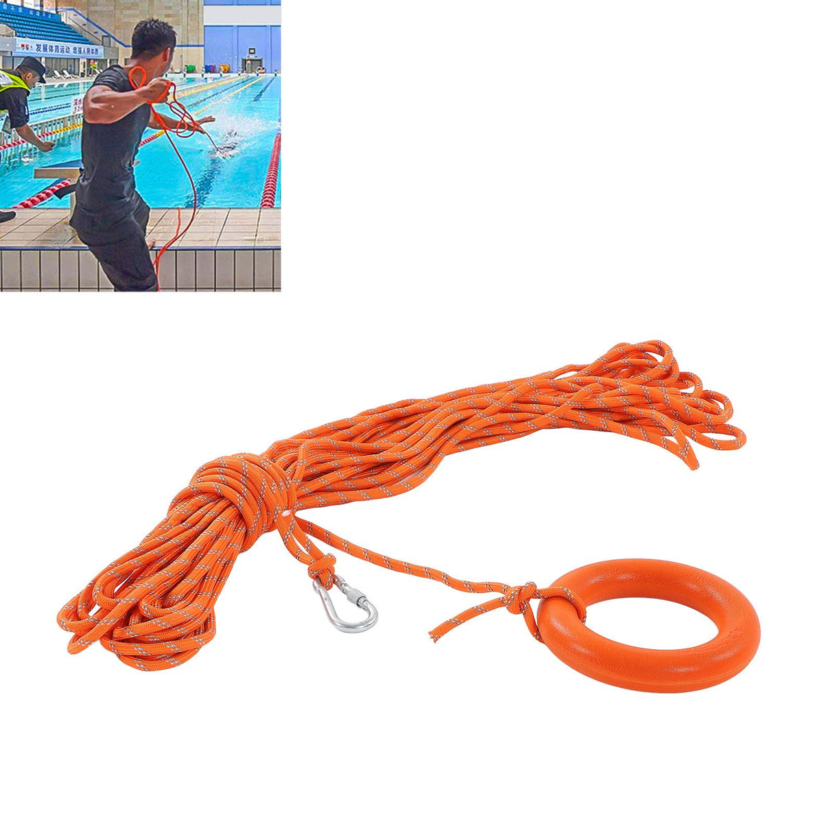 Floating Lifesaving Rope 30meter Outdoor Professional Reflective Floatable Throwing Rope Lifeguard for Swimming Boating