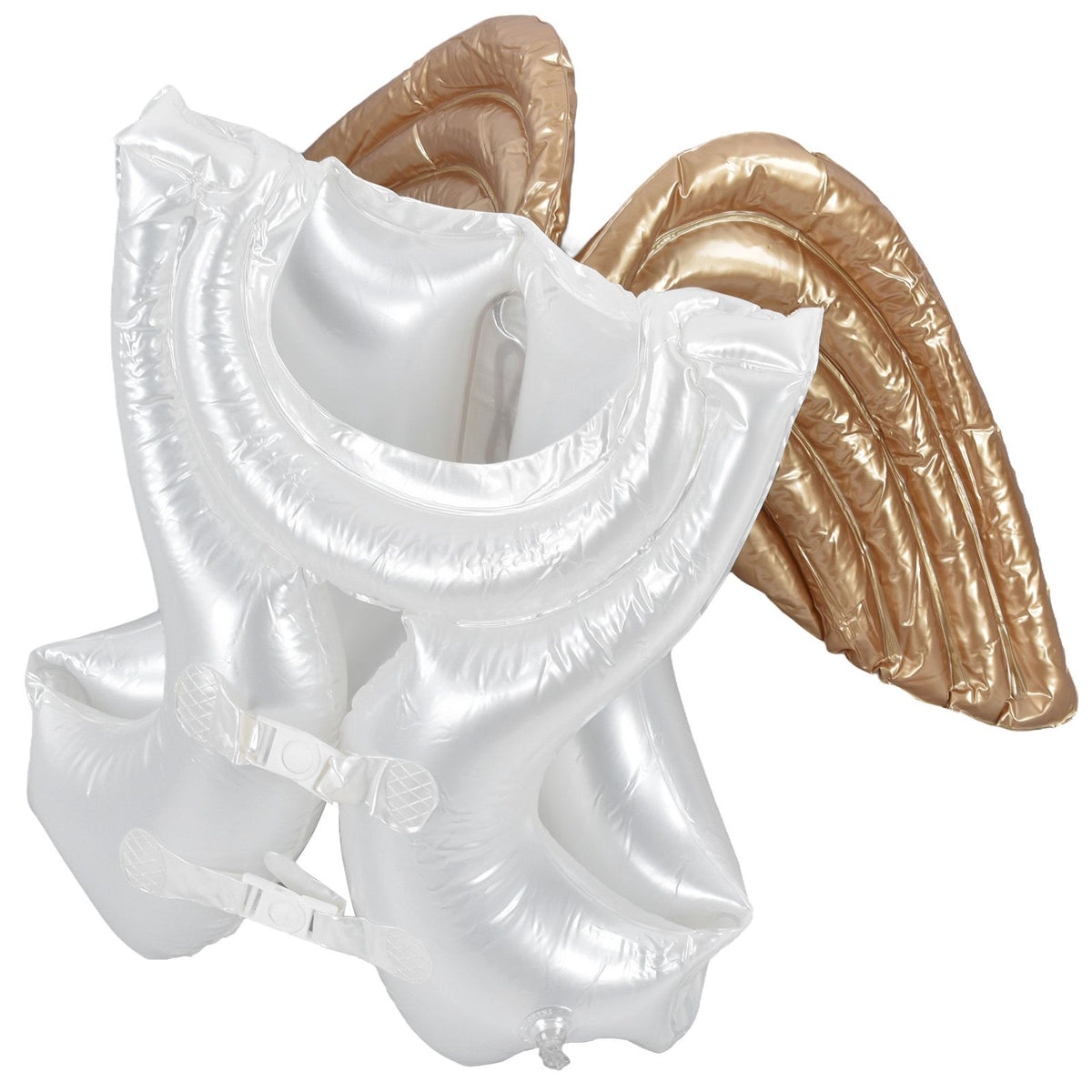 Inflatable Swim Vest Angel Wing Appearance Thickening Environmentally PVC Swimming Jacket for 4‑10 Years Old Child