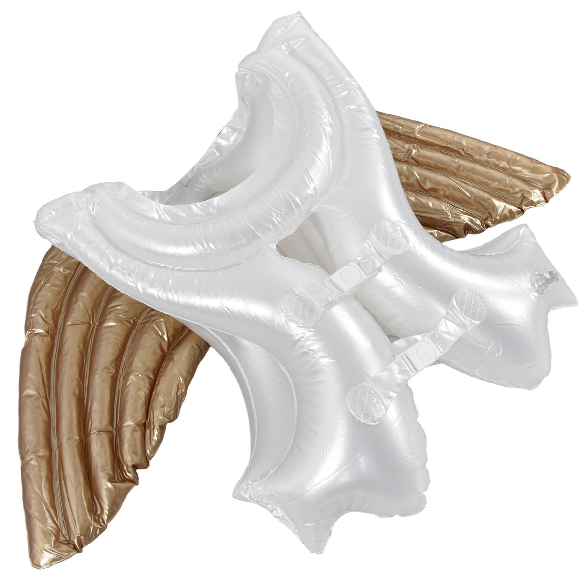 Inflatable Swim Vest Angel Wing Appearance Thickening Environmentally PVC Swimming Jacket for 4‑10 Years Old Child
