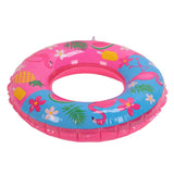 Swimming Floats Pink Flamingo Pattern Thickened Eco Friendly PVC Portable Round Pool Floats for Girl - Front View