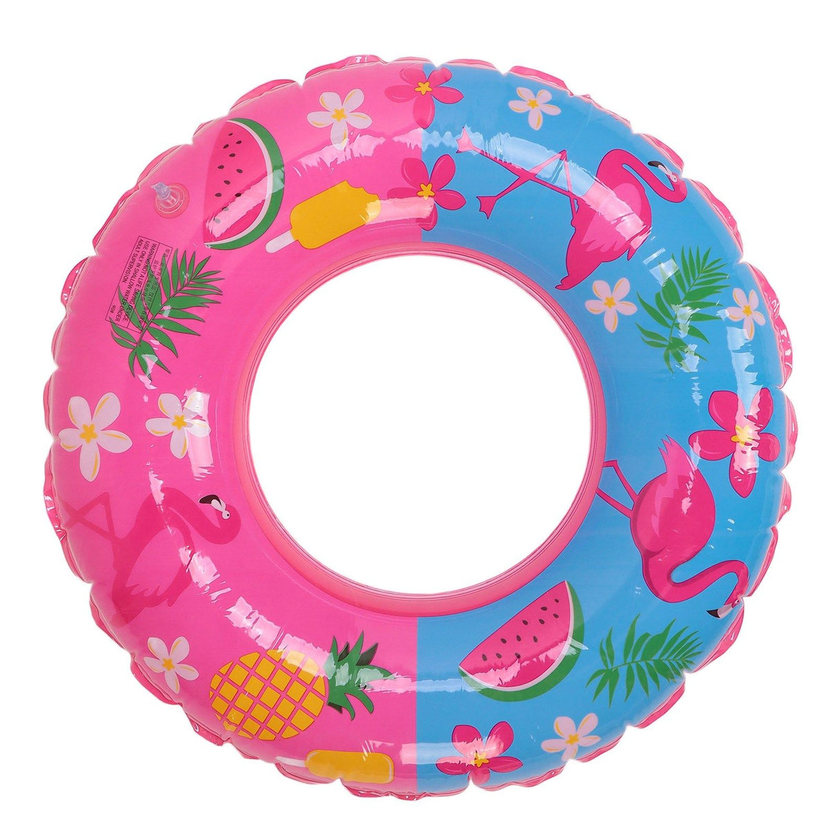 Swimming Floats Pink Flamingo Pattern Thickened Eco Friendly PVC Portable Round Pool Floats for Girl