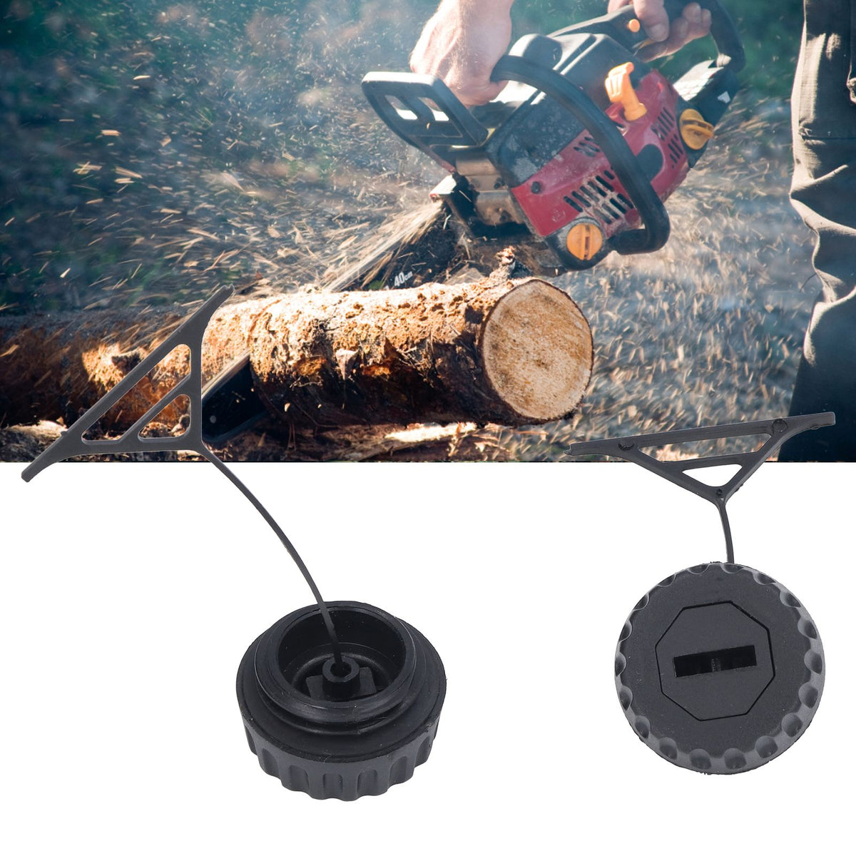 2Pcs Oil Cap Fuel Tank Cap Chainsaw Part for STIHL 066 MS660 OEM 0000 350 0509/0000 350 0520