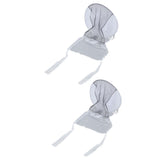 2pcs Beekeeper Protective Hat Beekeeping Protector Hat with Breathable Mesh for Fishermen Hunters Hikers Campers - Top-Down View