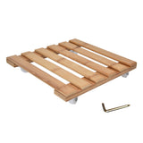 Plant Roller Base Stand Square with 360° Removable Caster Wheel for Flower Pot 25x25cm S