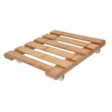Plant Roller Base Stand Square with 360° Removable Caster Wheel for Flower Pot 25x25cm S - Side View