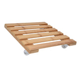 Plant Roller Base Stand Square with 360° Removable Caster Wheel for Flower Pot 25x25cm S - Top-Down View