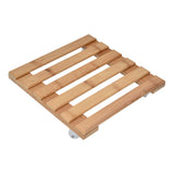 Plant Roller Base Stand Square with 360° Removable Caster Wheel for Flower Pot 25x25cm S