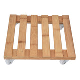 Plant Roller Base Stand Square with 360° Removable Caster Wheel for Flower Pot 25x25cm S