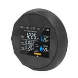 Air Quality Monitor Real Time Intelligent Color Screen Display USB Charging Portable Digital Air Quality Detector 5VBlack