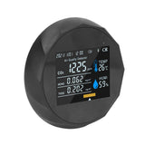 Air Quality Monitor Real Time Intelligent Color Screen Display USB Charging Portable Digital Air Quality Detector 5VBlack