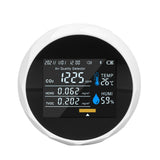 Air Quality Monitor Real Time Intelligent Color Screen Display USB Charging Portable Digital Air Quality Detector 5VWhite - 45-Degree Angle