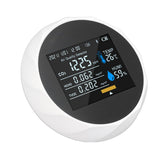 Air Quality Monitor Real Time Intelligent Color Screen Display USB Charging Portable Digital Air Quality Detector 5VWhite