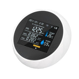 Air Quality Monitor Real Time Intelligent Color Screen Display USB Charging Portable Digital Air Quality Detector 5VWhite