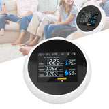 Air Quality Monitor Real Time Intelligent Color Screen Display USB Charging Portable Digital Air Quality Detector 5VWhite