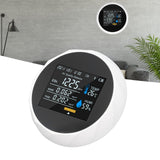 Air Quality Monitor Real Time Intelligent Color Screen Display USB Charging Portable Digital Air Quality Detector 5VWhite