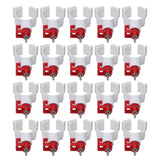 20pcs Chicken Waterer Nipples Multipurpose Chicken Nipple Feeder for Poultry Chicken Duck Bird - Top-Down View