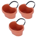 Flower Pot with Adjustable Strap Plastic Drain Pipe Flower Container Succulent Seedling Pot for Outdoor Balcony