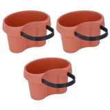 Flower Pot with Adjustable Strap Plastic Drain Pipe Flower Container Succulent Seedling Pot for Outdoor Balcony