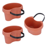 Flower Pot with Adjustable Strap Plastic Drain Pipe Flower Container Succulent Seedling Pot for Outdoor Balcony
