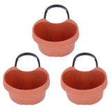 Flower Pot with Adjustable Strap Plastic Drain Pipe Flower Container Succulent Seedling Pot for Outdoor Balcony